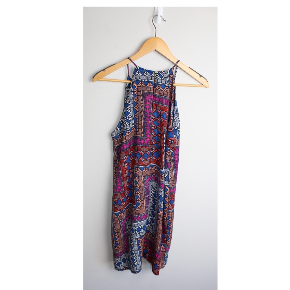 Allison Joy Size S Women's Sleeveless MultiColored Geometric‎ Print Dress